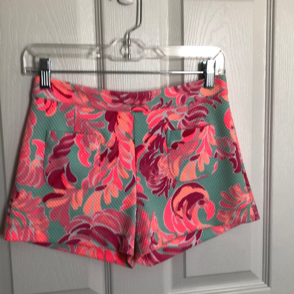 Lilly Pulitzer Alycia Short Poolside Blue Lovebirds Style #20779 Size 0